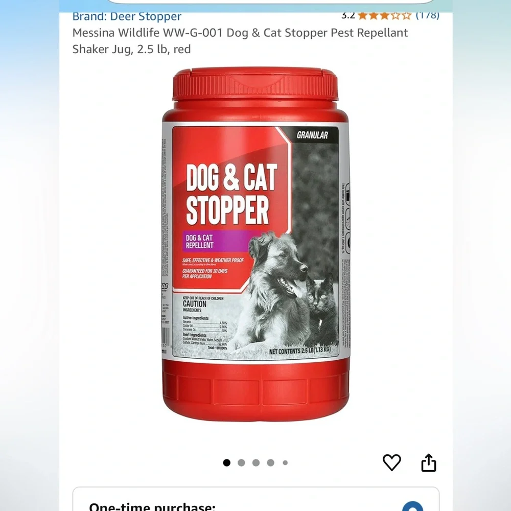 Dog and cat stopper repellent new ! ! Anything marked 10$ and under is 3/for 10$